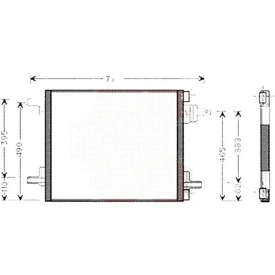 Radiator aer conditionat RENAULT SYMBOL 3 2013-> pentru 0.9 TCe, perioada 2014 2015 2016 2017 2018 2019