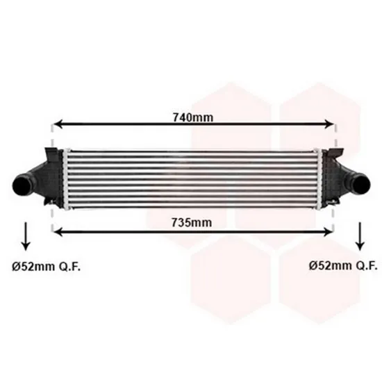 Intercooler VOLVO S60 3 2019-> Radiator intercooler 1.5-2.0 benzina - 2.0 (D2-D3) diesel (655x150x40) Perioada 2016 2017 2018 2019 2020 2021 2022