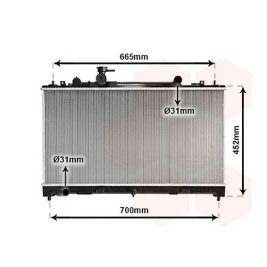 Radiator Motor MAZDA 6 GG 2007->2013 Radiator apa pentru 2.0 - 2.2 CDVi (37.5x73.5) Perioada 2007 2008 2009 2010 2011 2012