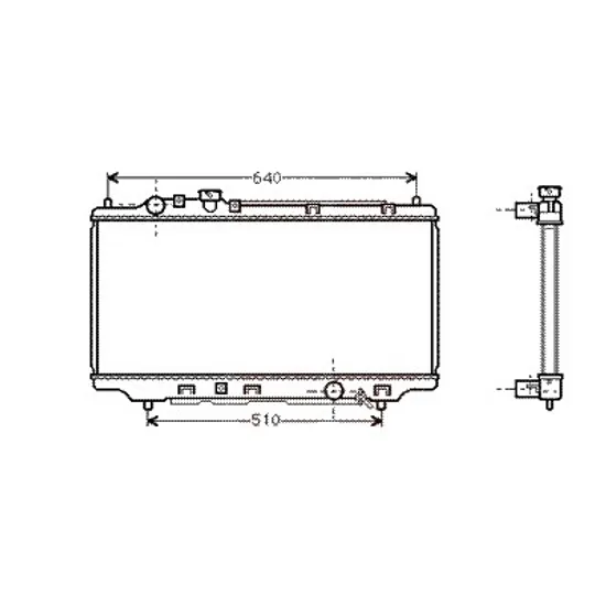 Radiator apa MAZDA 323 BJ 1998->2004 pentru 1.9 16V, perioada 1998 1999 2000 2001 2002 2003 2004