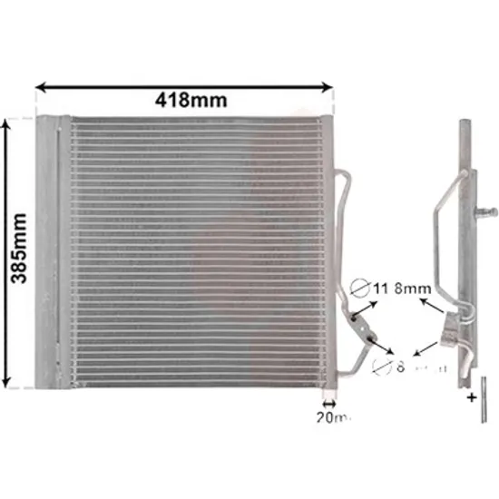 Radiator aer conditionat AUDI A7 Sportback 4GA; 4GF 2010->2018 pentru RS7 quattro, perioada 2013 2014 2015 2016 2017 2018