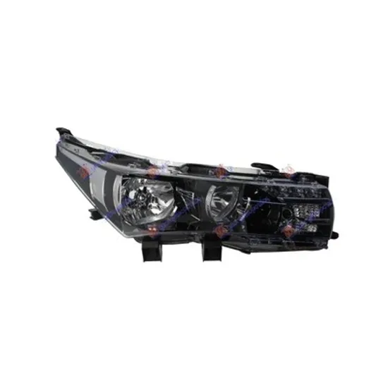Faruri TOYOTA COROLLA E18 2013->2019 Far reglaj electric negru cu daylight LED (E) (TYC) dreapta Perioada 2013 2014 2015 2016 2017 2018