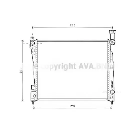 Radiator Motor JEEP GRAND CHEROKEE 4 2010->2020 Radiator apa pentru 5,7i - 6,4i benzina (63,7x51,5x2.5) CV automata Perioada 2010 2011 2012 2013 2014 2015 2016 2017