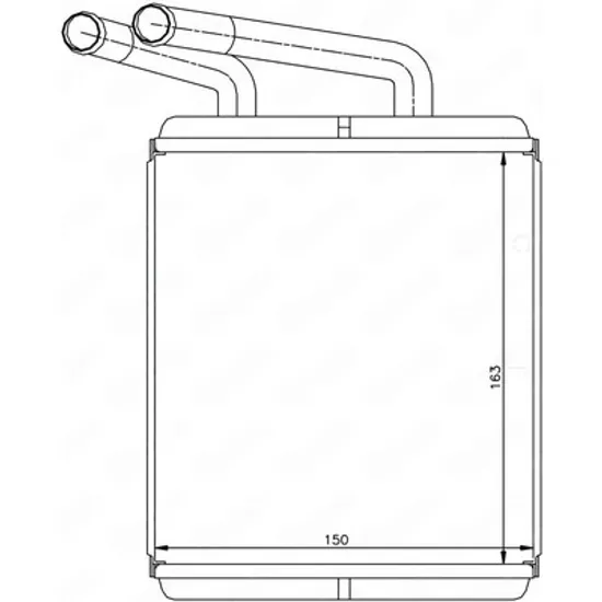Radiator Incalzire HYUNDAI H100 1993->2003 Calorifer (163x150x42) Perioada 1993 1994 1995 1996 1997 1998 1999 2000 2001 2002 2003