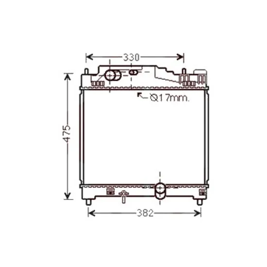 Radiator apa TOYOTA IQ 2009->2015 pentru 1.4 D-4D, perioada 2009 2010 2011 2012 2013 2014 2015