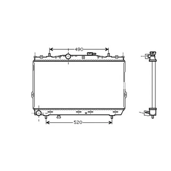 Radiator apa HYUNDAI COUPE 2001->2008 1.6 16V 79KW 107CP , pentru motor perioada 2002 2003,2004,2005,2006,2007,2008 2009