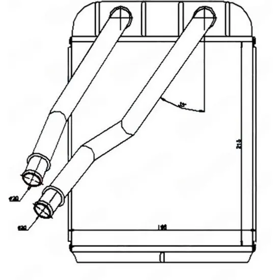 Radiator Incalzire VW AMAROK 2010-> Calorifer (215x200x26) Perioada 2016 2017 2018 2019 2020 2021 2022