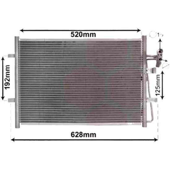 Radiator aer conditionat CITROEN C3 Picasso 2009-> 1.6 HDi 115 84KW 114CP , pentru motor 9HD (DV6C) perioada 2013 2014,2015,2016,2017 2018