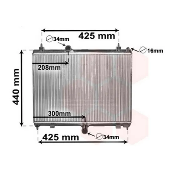 Radiator Motor PEUGEOT 508 1 2010->2018 Radiator apa pentru 2 0 HDi 38x56,7x28 Perioada 2010 2011 2012 2013 2014 2015 2016 2017