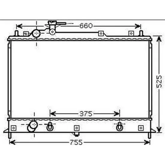 Radiator Motor MAZDA CX-7 2006->2013 Radiator apa pentru 2,3 - 2,5i 16V - 2,2CDVi (45x74) Perioada 2006 2007 2008 2009 2010 2011 2012 2013 2014