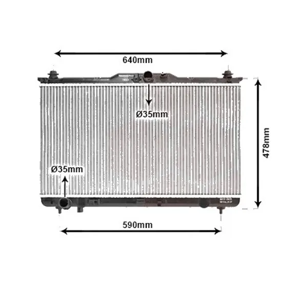 Radiator apa HYUNDAI SANTA FE 1 2001->2006 pentru 2.0 CRDi 4x4, perioada 2001 2002 2003 2004 2005 2006