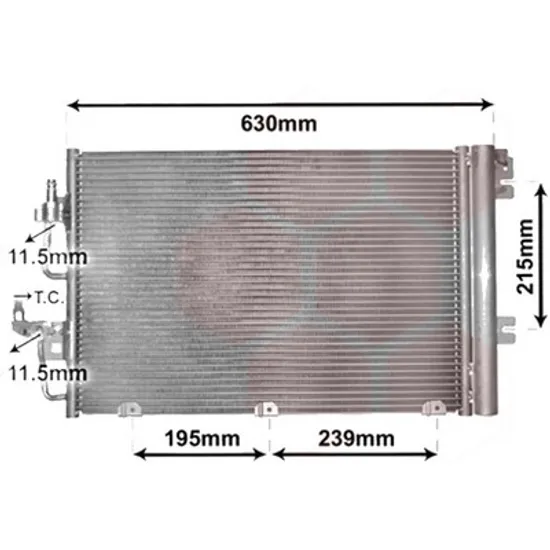 Radiator aer conditionat VW GOLF 7 2012->2020, GOLF 7 Variant 2013->2019 pentru 2.0 R 360S 4motion, perioada 2016 2017 2018 2019 2020 2021
