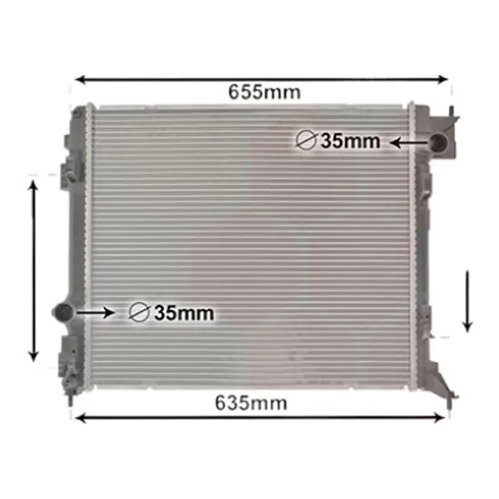Radiator apa RENAULT KOLEOS 2 2016-> pentru 2.0 dCi 175, perioada 2016 2017 2018 2019 2020 2021