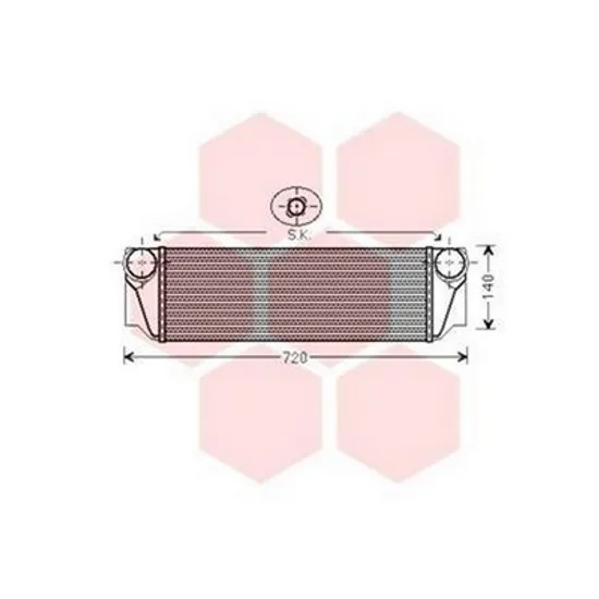 Intercooler BMW 7 F01 2008->2015 Radiator intercooler 2,0 - 3,0 diesel (550x172x80 Perioada 2008 2009 2010 2011 2012 2013 2014 2015