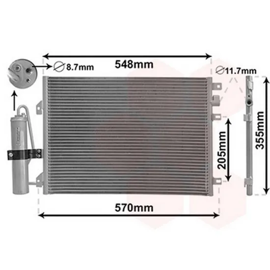 Radiator Aer Conditionat RENAULT SYMBOL 2 2008->2013 Radiator aer conditionat 1999-> (51x38) Perioada 2012 2013 2014 2015 2016