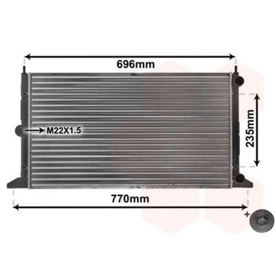 Radiator Motor FORD GALAXY 1995->2006 Radiator apa pentru 2,0i - 8V - 1,9TD (64,5x37,8) ->2000 Perioada 1995 1996 1997 1998 1999 2000