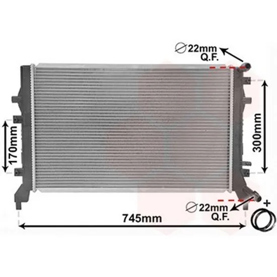 Radiator Motor VW PASSAT B6 2005->2010 Radiator suplimentar 1,2 - 1,4 TSI - TFSI 62,5x40 Perioada 2005 2006 2007 2008 2009 2010