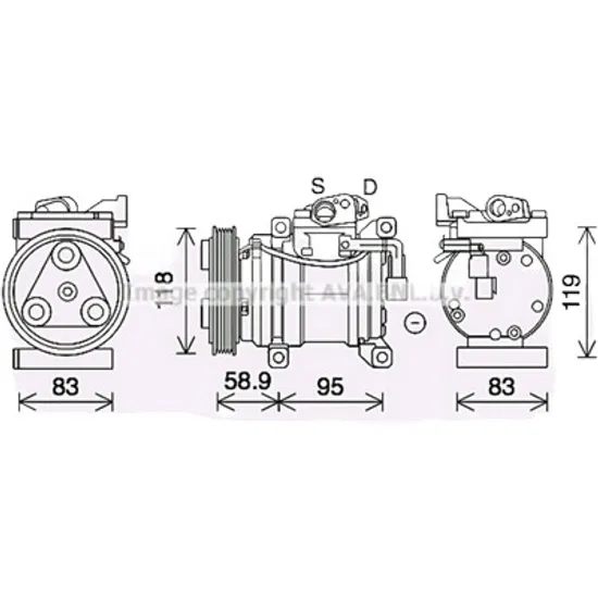 Compresor aer conditionat KIA PICANTO 2011->2017 1.2 64KW 87CP , pentru motor 0 perioada 2011 2012 2013 2014 2015 2016 2017