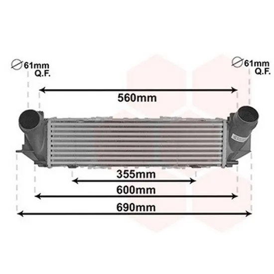 Intercooler BMW 5 F10 2009->2016 Radiator intercooler 1.6-2.0 benzina Perioada 2010 2011 2012 2013 2014 2015