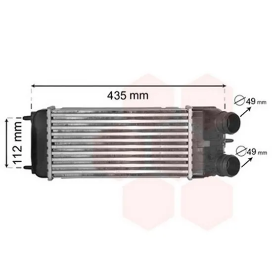 Intercooler CITROEN C3 2 2009->2016 Radiator intercooler 1,6HDi (300x158x80) Perioada 2009 2010 2011 2012 2013 2014 2015 2016