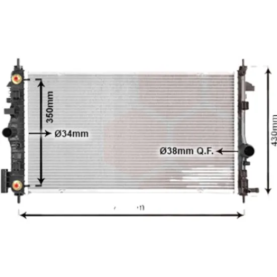 Radiator apa SAAB 9-5 2010->2012 pentru 2.0 TTiD XWD, perioada 2010 2011 2012