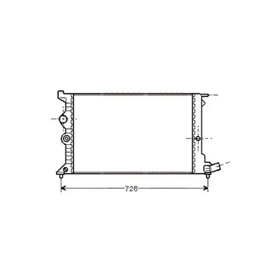 Radiator apa CITROEN XANTIA 1993->2003 1.9 D 50KW 68CP , pentru motor DJZ (XUD9A) perioada 1994 1995,1996,1997 1998