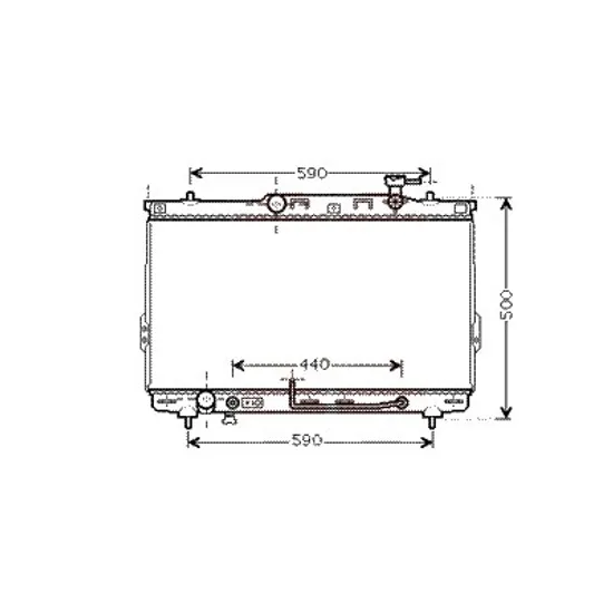 Radiator apa HYUNDAI SANTA FE 1 2001->2006 2.4 16V 4x4 107KW 146CP , pentru motor G4JS perioada 2001 2002,2003,2004,2005 2006