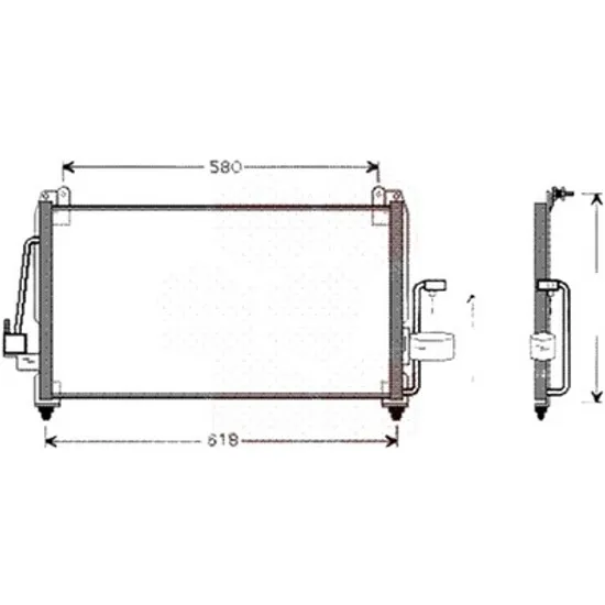 Radiator aer conditionat VOLVO S60 2 2010->2018 D5 AWD 158KW 215CP , pentru motor D 5244 T15 perioada 2011 2012,2013,2014 2015