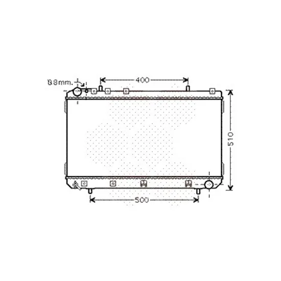 Radiator apa DAEWOO KORANDO 1998-> pentru 2.9 D, perioada 1999 2000 2001 2002 2003 2004