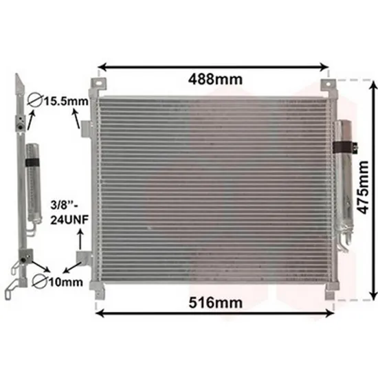 Radiator Aer Conditionat NISSAN NOTE 2013->2020 Radiator aer conditionat 1.2 benzina (490x385x12) Perioada 2013 2014 2015 2016 2017 2018 2019