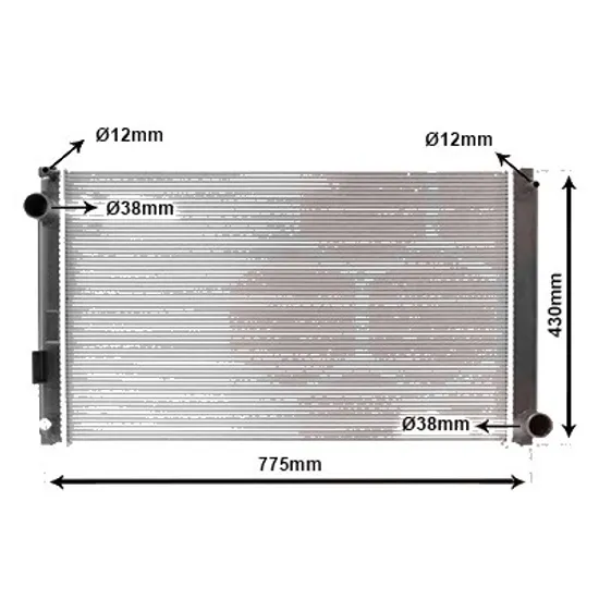 Radiator apa LEXUS NX 1 2014->2020 300h 114KW 155CP , pentru motor 2AR-FXE perioada 2014 2015,2016,2017,2018 2019