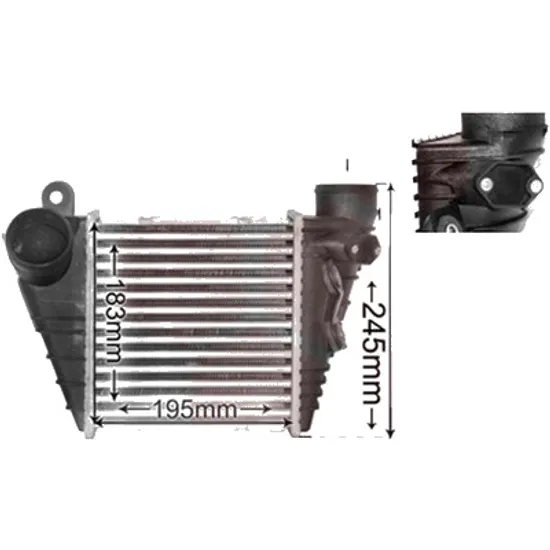 Intercooler SEAT LEON 1999->2006 pentru 1.8 20V T 4, perioada 1999 2000 2001 2002 2003 2004 2005 2006