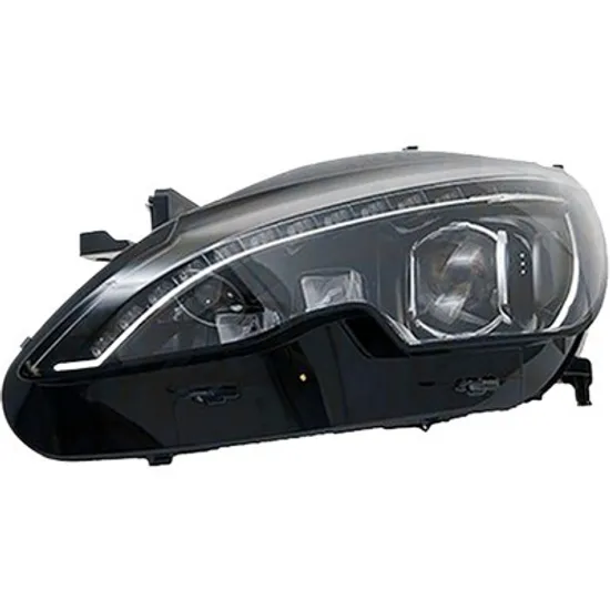 Far dreapta PEUGEOT 308 2 2013->2021 perioada 2013 2014 2015 2016 2017 2018 2019 2020 2021 fara motor reglaj, fara unitate de control, fumuriu, cu reglaj distanta iluminare automat, cu bec LED