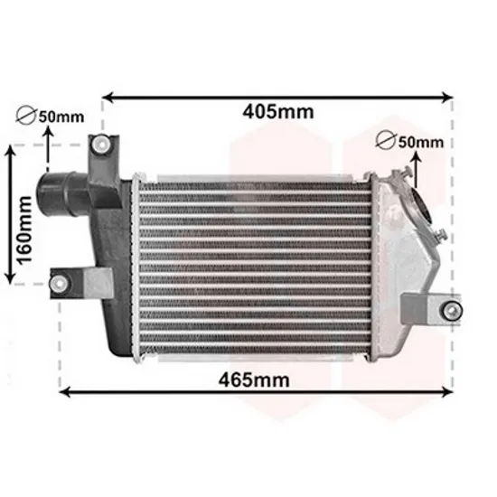 Intercooler MITSUBISHI L200 2005->2015 Radiator intercooler 2.5TD (275x204x50) Perioada 2005 2006 2007 2008 2009 2010 2011 2012 2013 2014 2015