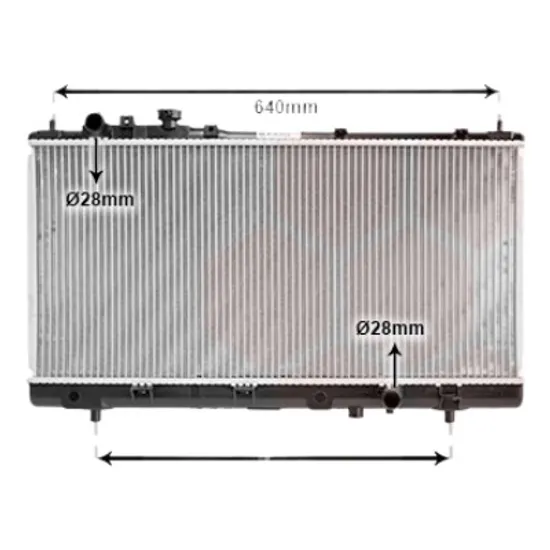 Radiator apa MAZDA 323 BJ 1998->2004 1.6 70KW 95CP , pentru motor ZM perioada 2001 2002,2003 2004