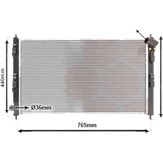 Radiator apa PEUGEOT 4008 2012-> pentru 1.6 HDi AWC, perioada 2012 2013 2014 2015 2016 2017