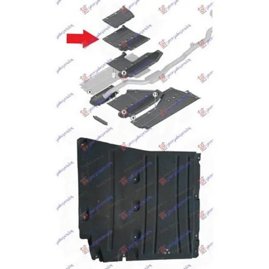 Scut Motor BMW 7 G11 2015-> Scut inferior PLASTIC centrala fata Perioada 2015 2016 2017 2018 2019