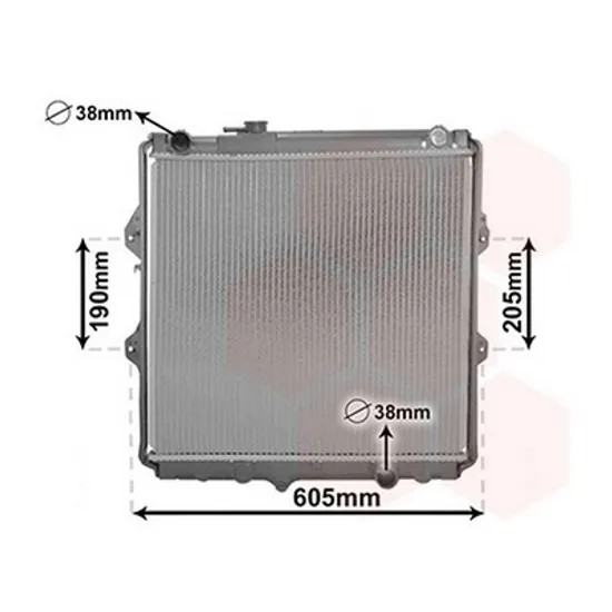 Radiator Motor TOYOTA HILUX 6 1994->2005 Radiator apa pentru 2 5 turbo diesel 50x53x333 Perioada 2001 2002 2003 2004