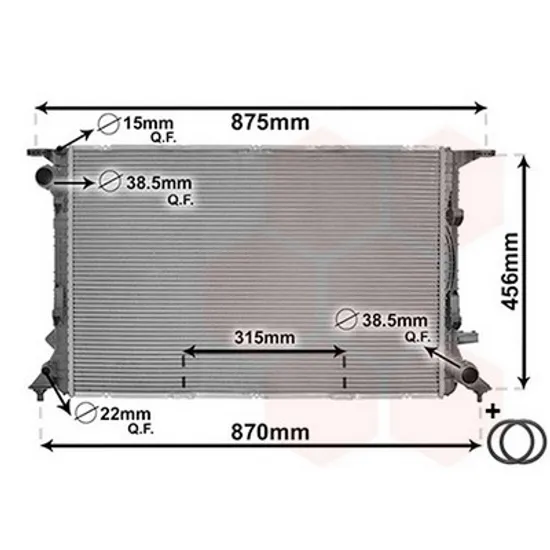 Radiator Motor AUDI A4 B8 2007->2015 Radiator apa 2.7-3.0 TDi/3.0 TFSi-3.2 FSI (MAN) (72x47) Perioada 2007 2008 2009 2010 2011 2012 2013 2014 2015