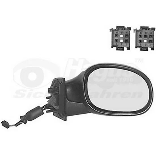 Oglinda CITROEN C3 1 2002->2012 Oglinda exterioara dreapta, cu reglaj electric/incalzire, cu senzor temperatura rabatabila electric Perioada 2002 2003 2004 2005 2006 2007 2008 2009