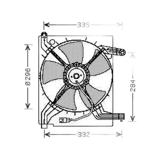 Ventilator Motor DAEWOO NUBIRA 1997-> Electroventilator radiator aer conditionat 1,6-2,0 benzina Perioada 1997 1998 1999 2000 2001 2002 2003