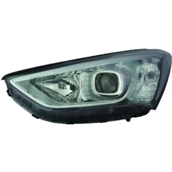 Far dreapta HYUNDAI SANTA FE 3 2012->2018 perioada 2012 2013 2014 2015 reglaj electric, cu bec LED, cu bec PY21W, cu bec H7/H7