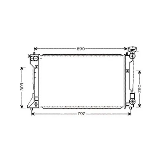 Radiator apa TOYOTA AVENSIS T25 2003->2008 pentru 2.0, perioada 2003 2004 2005 2006 2007 2008