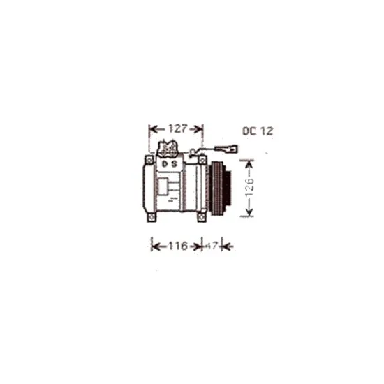 Compresor aer conditionat IVECO DAILY 4 2006->2012 pentru 35C10, 35S10, perioada 2006 2007 2008 2009 2010 2011