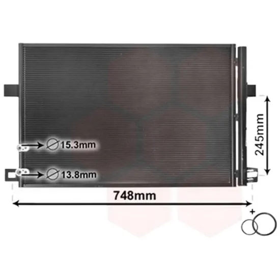 Radiator aer conditionat DACIA LOGAN 2004->2012, SANDERO 1 2008->2013 pentru 1.6 LPG, perioada 2004 2005 2006 2007 2008 2009 2010 2011 2012
