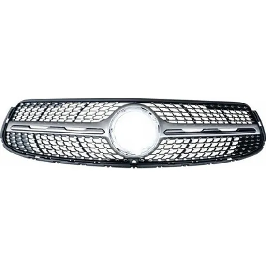 Grila Radiator MERCEDES GLC X253 2015-> Grila radiator completa (argintiu cu ornament cromat) (cu camera) (AMG-LINE) Perioada 2020 2021 2022 2023