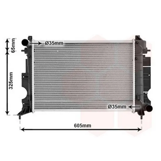 Radiator Motor SAAB 9-3 1998->2002 Radiator apa pentru 2 0i 16V - 2 2TID 50x35x3,2 CV manuala Perioada 1998 1999 2000 2001 2002