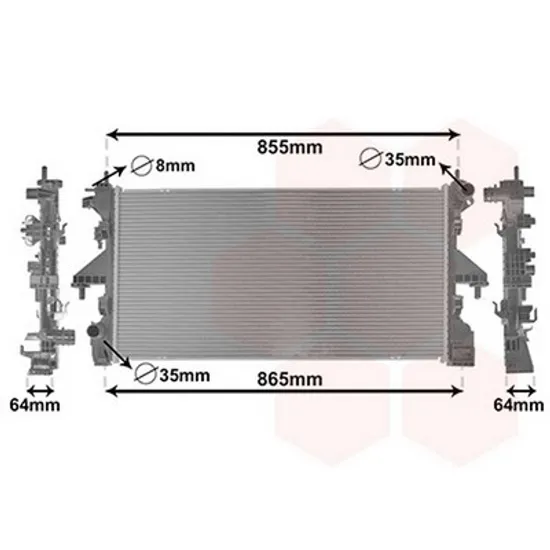 Radiator Motor PEUGEOT BOXER 2006-> Radiator apa 2.2 HDi diesel MANUAL +/-AC (motor PUMA C) (780x390x26) Perioada 2014 2015 2016 2017 2018 2019 2020