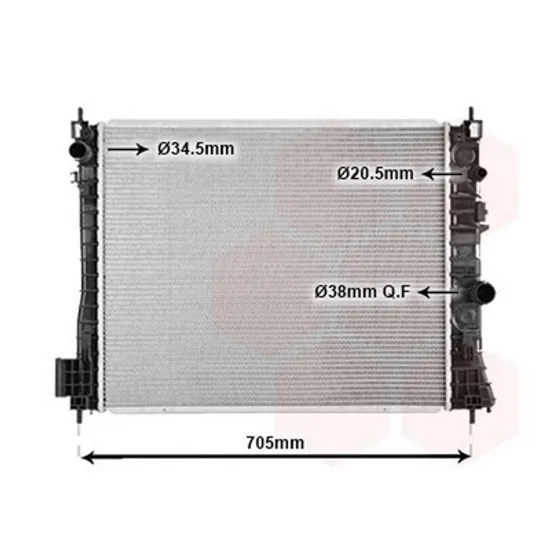 Radiator Motor CHEVROLET TRAX 2012-> Radiator apa 1.7DTi/CDTi manuala diesel 620x510x26 Perioada 2012 2013 2014 2015 2016 2017