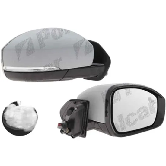 Oglinda exterioara dreapta LAND ROVER DISCOVERY 4 2009->2018 perioada 2009 2010 2011 2012 2013 2014 2015 2016 2017 2018 de la an de fabricatie 2014, cu lampa podea, cu senzor banda, pentru vehicule cu sistem de asistenta rulare, cu lumini de pozitie, cu semnal, numar pini 14, cu incalzire, cu memorie rabatare electrica, prevopsit grund,